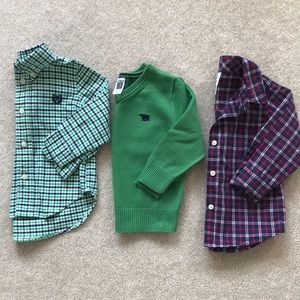 Bundle Boys Sweater Button Down Shirt 18 months